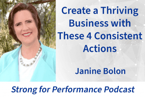 Janine Bolon on the Strong for Performance Podcast with Meredith Bell