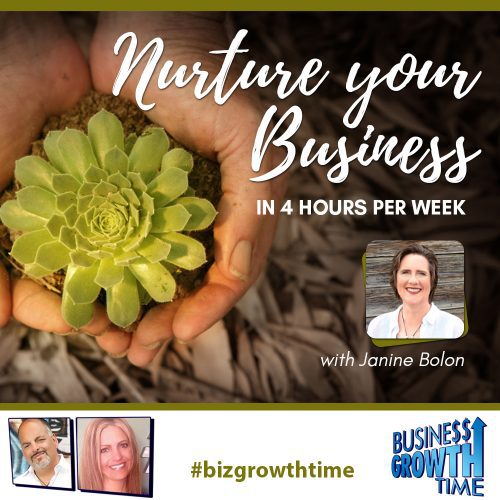 Nurture your Business in 4 Hours per Week with Janine Bolon - episode on Business Growth Time with Janet E. Johnson.