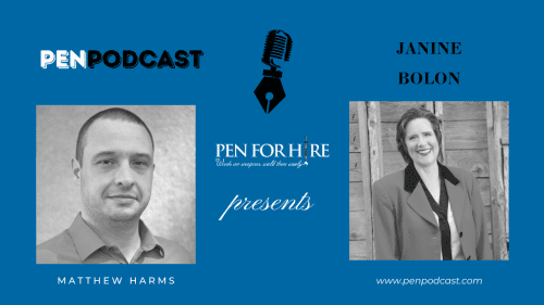 Janine Bolon joins Matthew Harms, Writer and Host of the PenPodcast